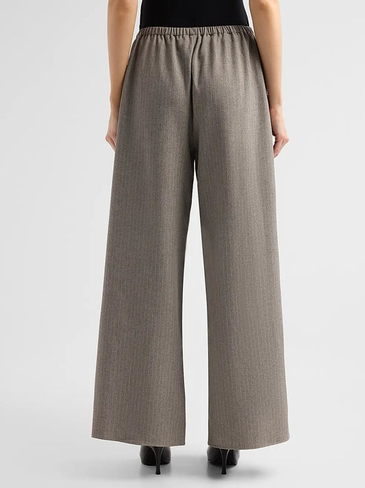 Ronny Kobo Moni pant, tailored, wide-leg pants with an elasticated waistband, pinstriped pattern pants, women's clothing