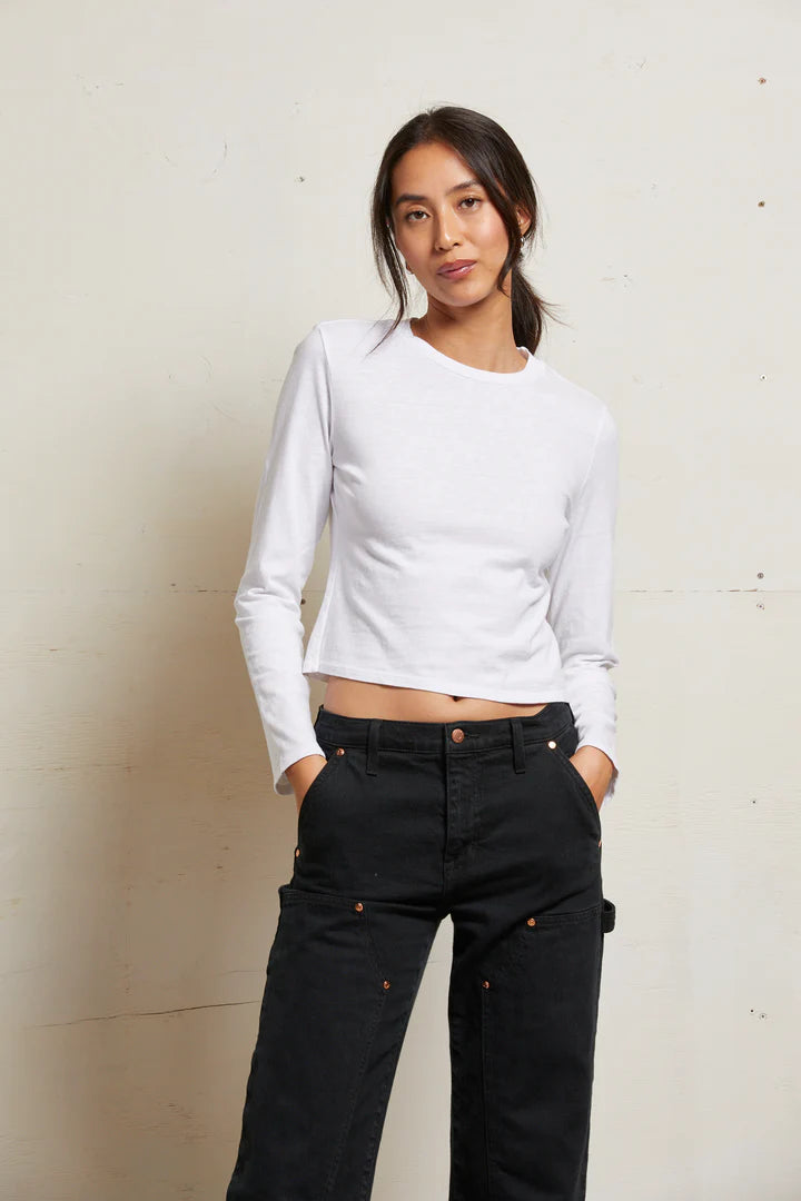 Perfect White Tee Jamie Recycled Cotton LS, long sleeved t-shirt, cotton shirt, shirt, tee shirt, women's clothing