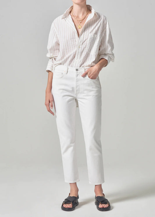 Citizens of Humanity Charlotte Tart, straight leg jeans, denim jeans, cropped jeans, white jeans, women's clothing