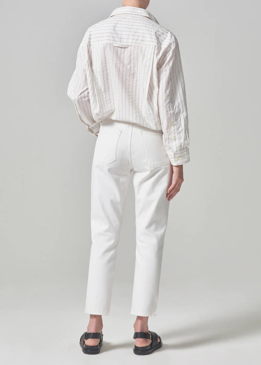 Citizens of Humanity Charlotte Tart, straight leg jeans, denim jeans, cropped jeans, white jeans, women's clothing