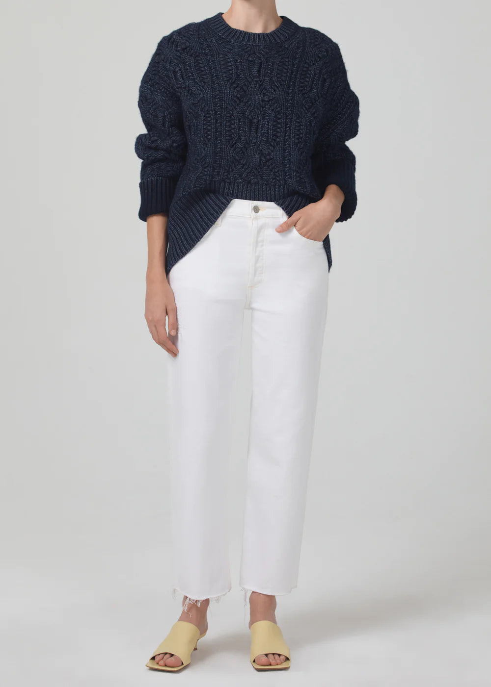 Citizens of Humanity Florence denim, white jeans, jeans, mid rise denim, straight leg jean, women's clothing