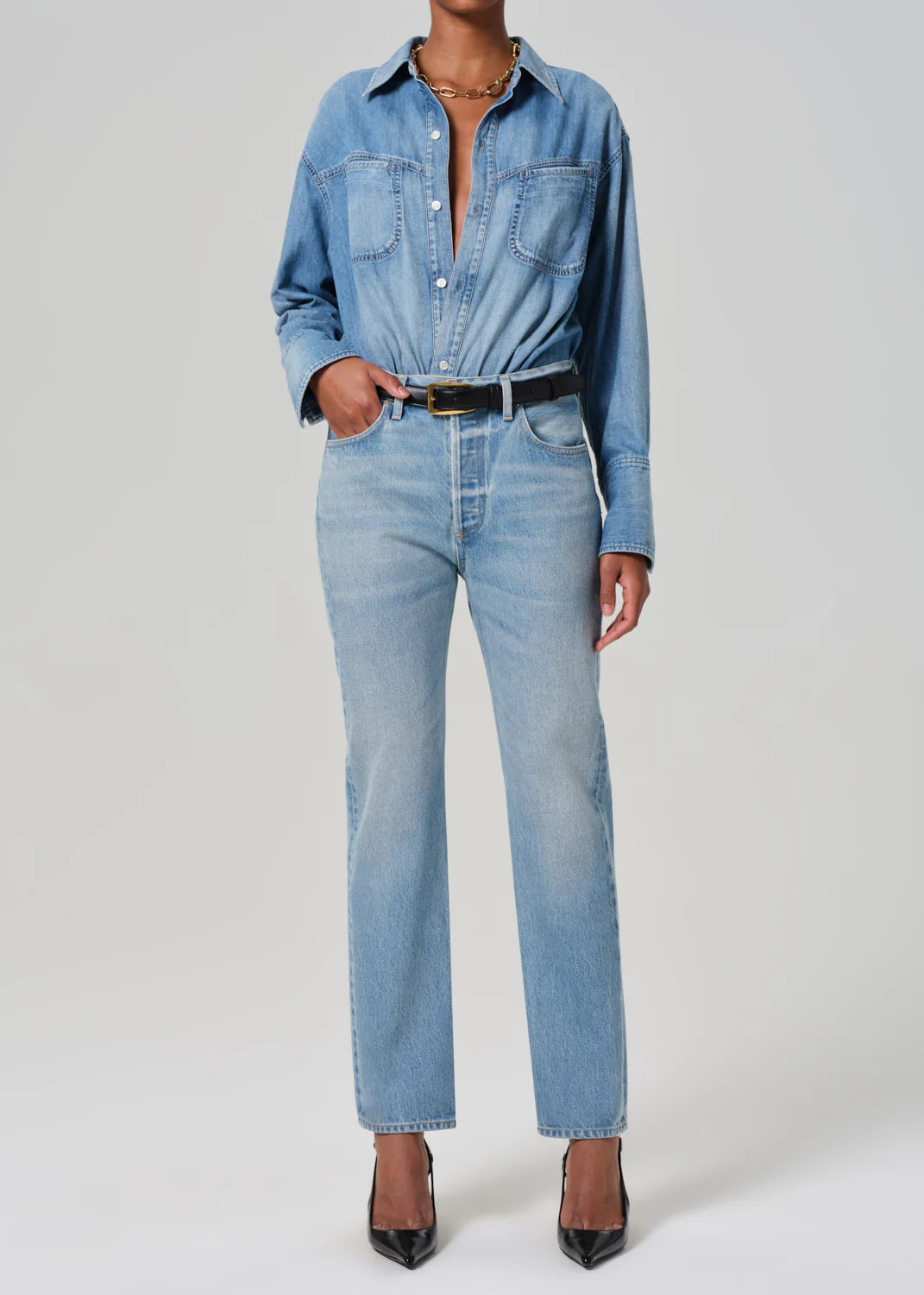 Citizens of Humanity Blaine Straight Leg, denim jeans, clean denim, jeans, women's clothing