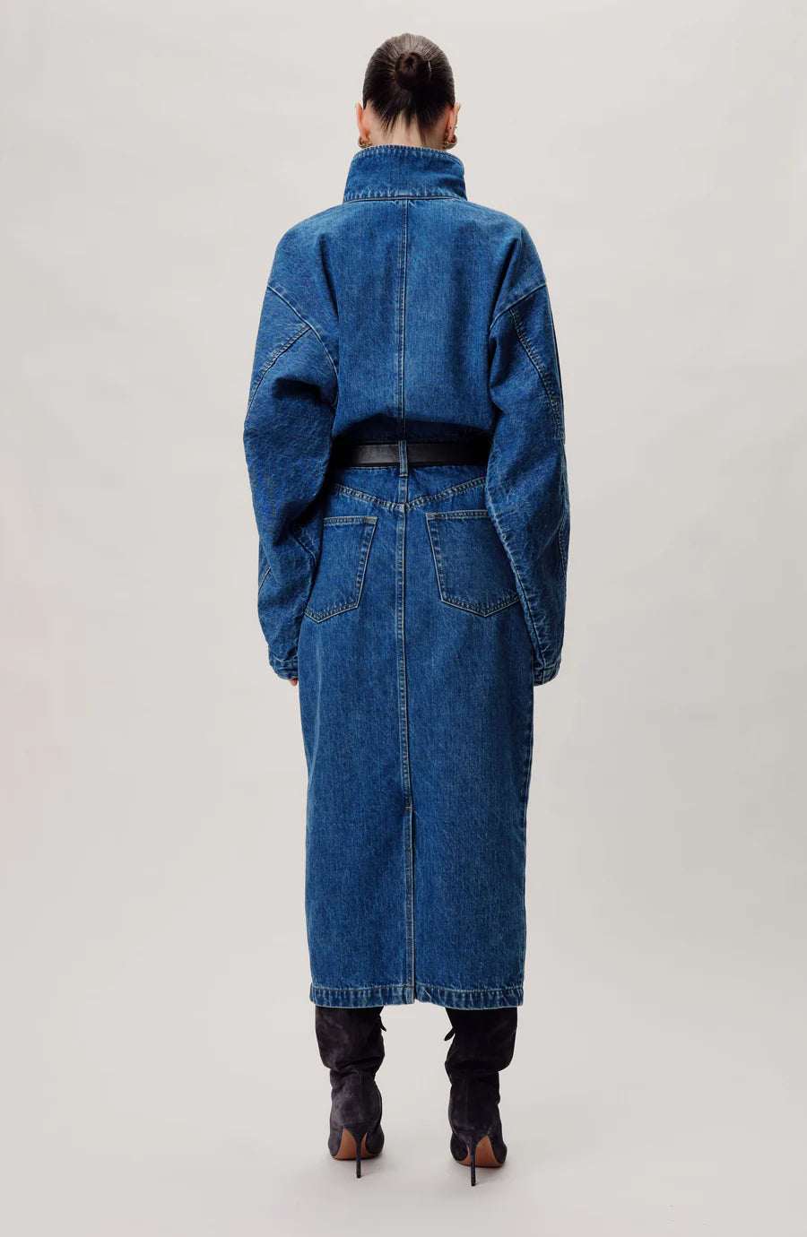 Ronny Kobo Sebastian Dress, denim dress, dress, long sleeved denim dress, jean dress, women's clothing