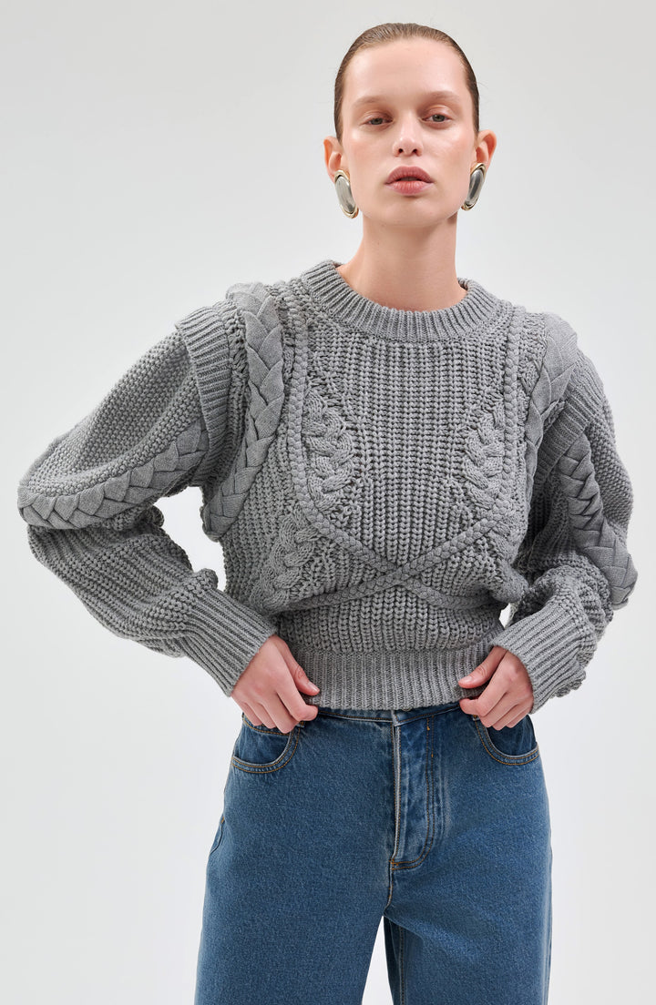 Ronny Kobo Catrin Sweater, chunky sweater, cropped sweater, sweater, women's clothing