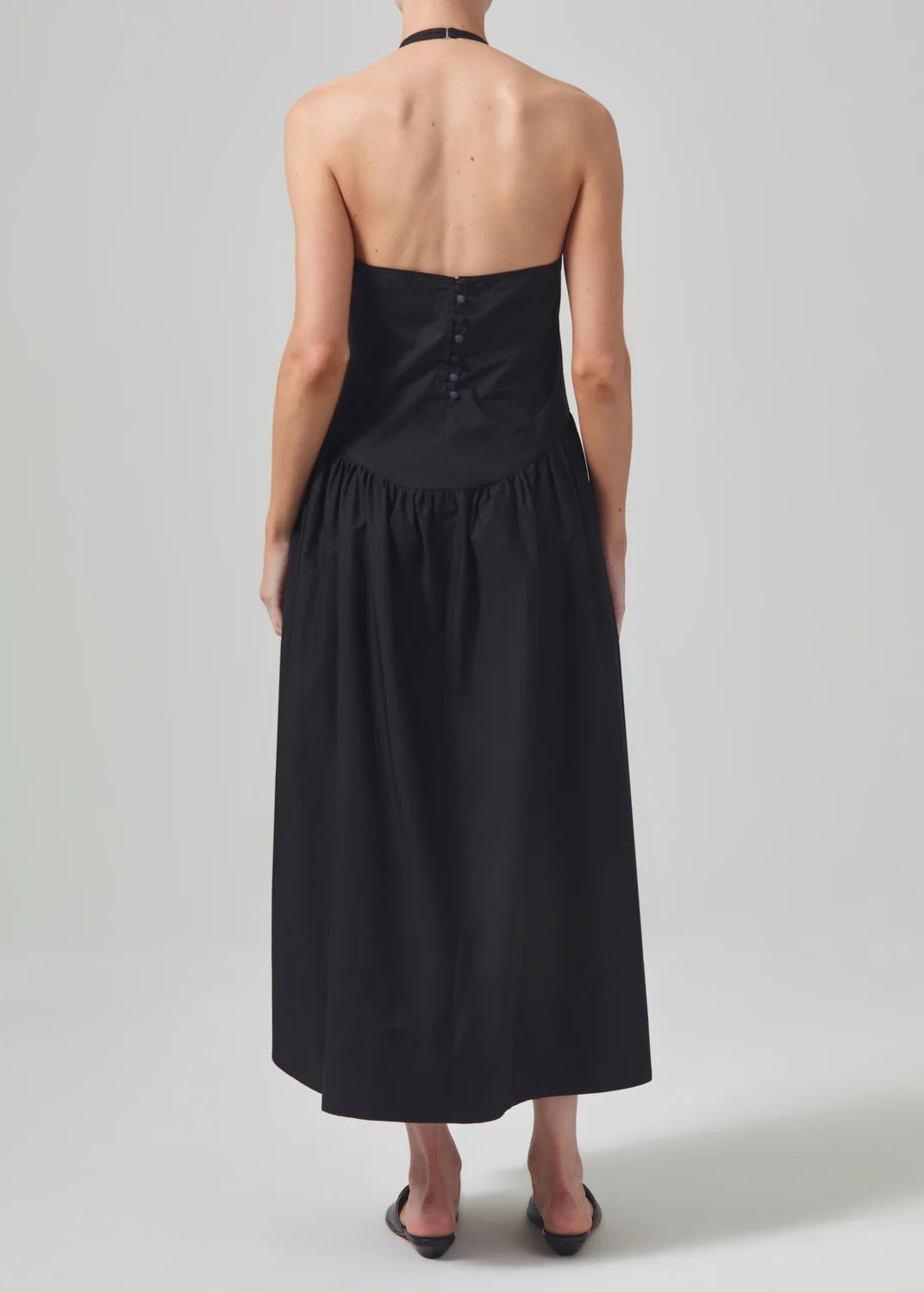 Citizens of Humanity Poppi Halter Dress, black dress, halter dress, poplin dress, women's clothing