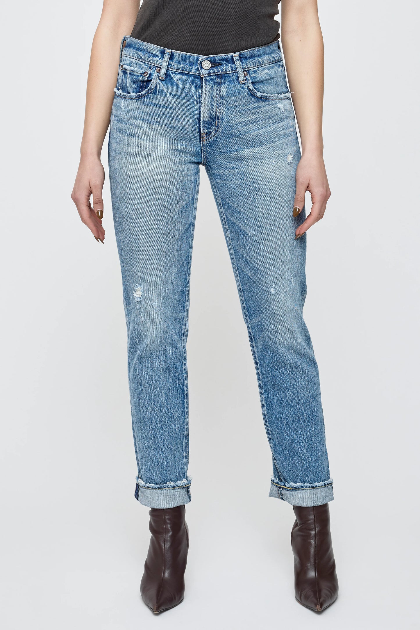 Moussy Farmingdale Slim Straight, denim jeans, jeans, denim, slim jeans, mid-rise denim, women's clothing