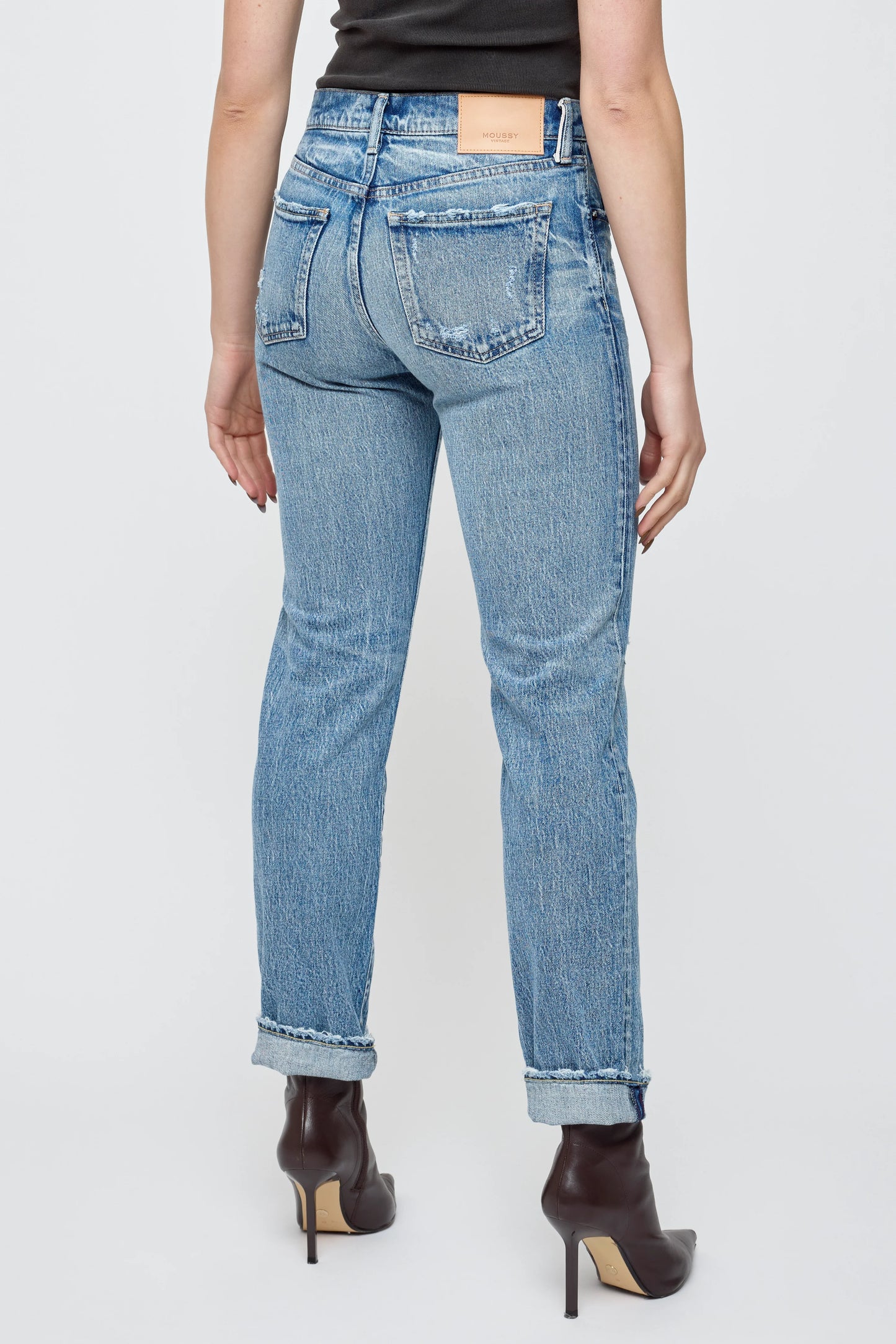 Moussy Farmingdale Slim Straight, denim jeans, jeans, denim, slim jeans, mid-rise denim, women's clothing