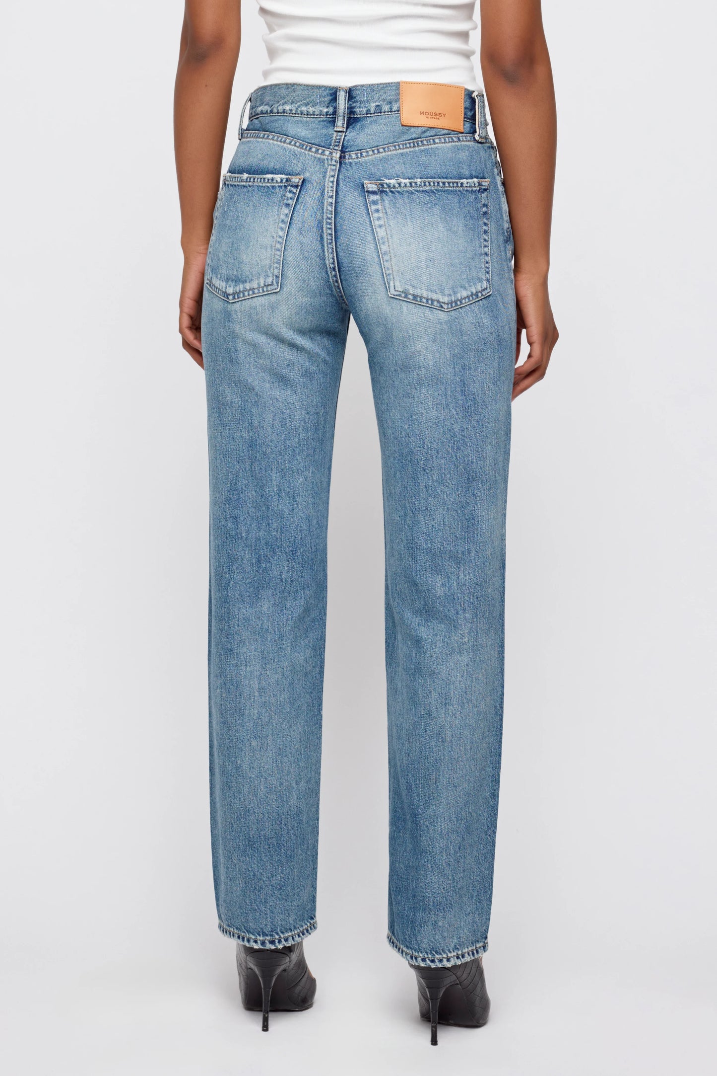 Moussy Leyden Straight leg denim jeans, jeans, clean denim, women's clothing