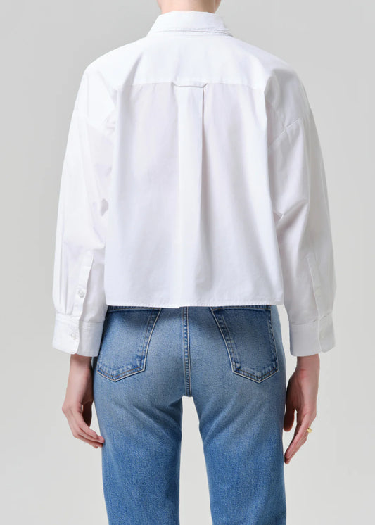 Citizens of Humanity Petit Ami Shirt, button down shirt, long sleeved button down white shirt, women's clothing