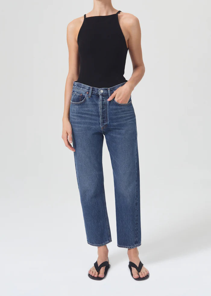 AGOLDE 90s Crop Organic Cotton Jean, mid-rise jeans, denim jean, denim, straight leg denim, women's clothing