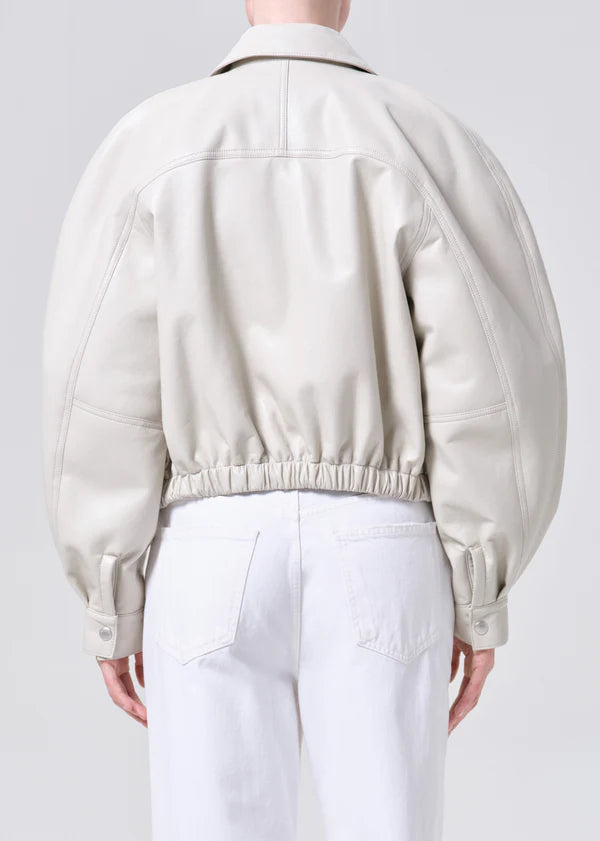 AGOLDE Leather Dixon Cocoon Bomber, leather bomber, jacket, leather jacket, women's clothing