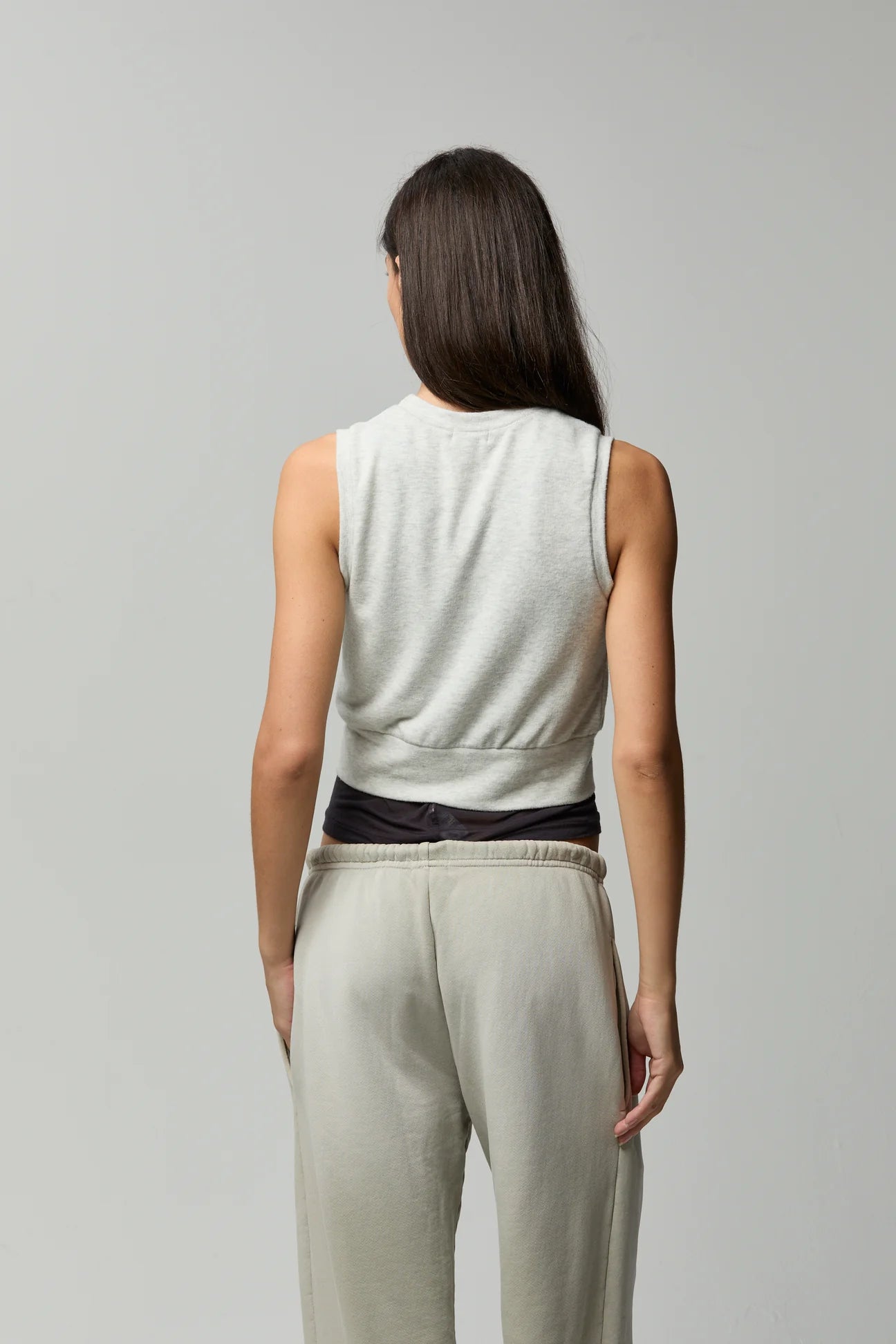 Ashet Vida Vest, slim but boxy, shrunken fit vest with a button-front. sweater jersey material, vest, women's clothing