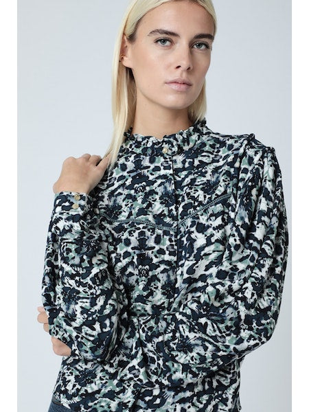 Berenice. Bill Balloon Sleeve Blouse, printed blouse, long sleeve shirt, fashion top, women's clothing