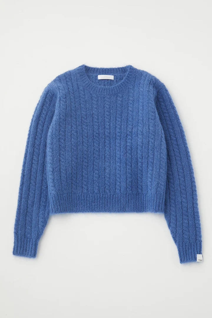 Moussy Cable Knit Top, cable knit sweater, crew neck sweater, sweater, women's clothing