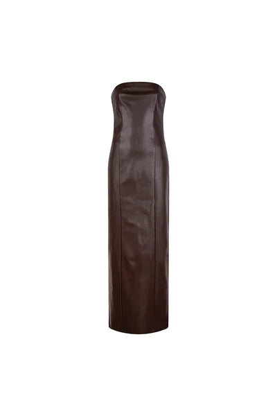 CHPTR-S Divine Dress, strapless dress, floor length dress, vegan leather dress, women's clothing
