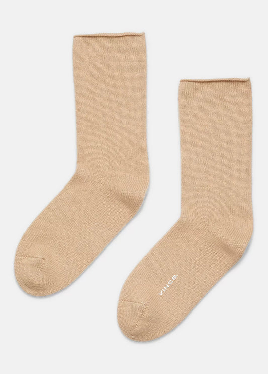 Vince Cashmere Jersey Short Sock, cashmere socks, socks, women's accessories