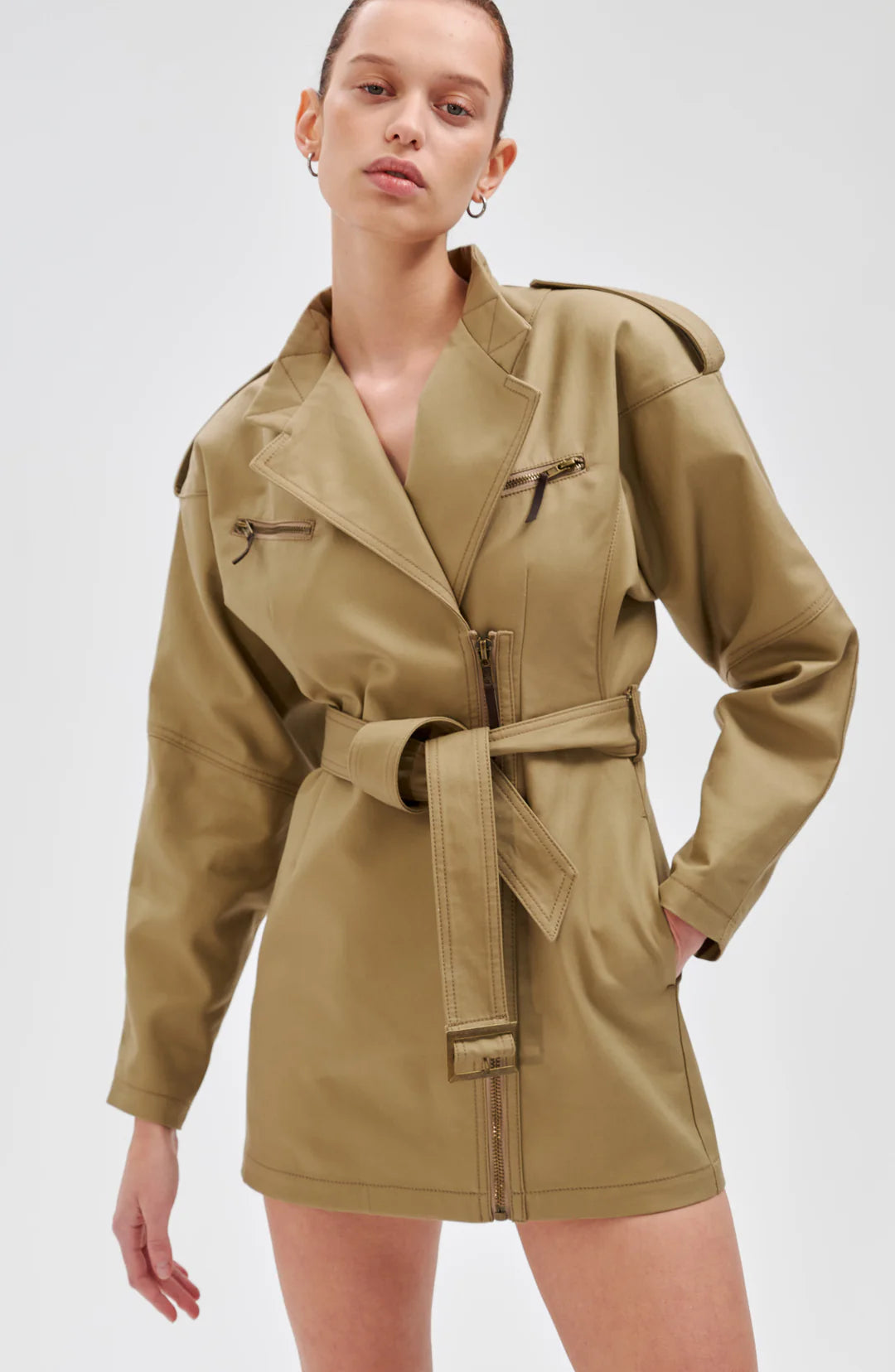 Ronny Kobo Costura Dress, mini dress, jacket dress, belted dress, women's clothing