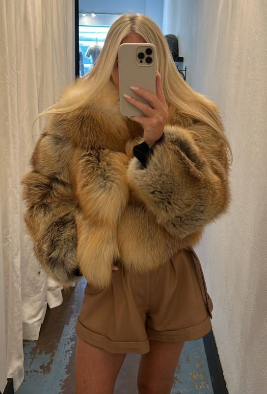 Diomi Design Golden Island Bomber, fur jacket, fur coat, fur, fur bomber, outerwear, women's clothing