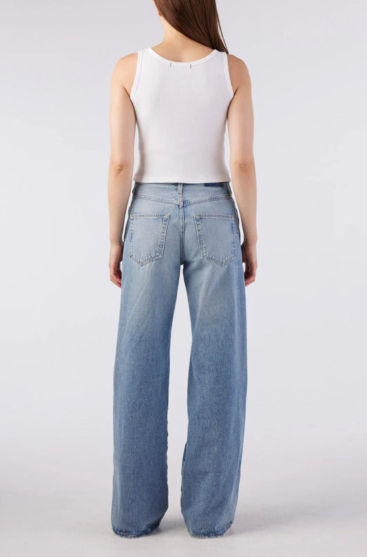 AMO Frida in Mystical, denim jeans, high rise denim, wide leg jeans, women's clothing