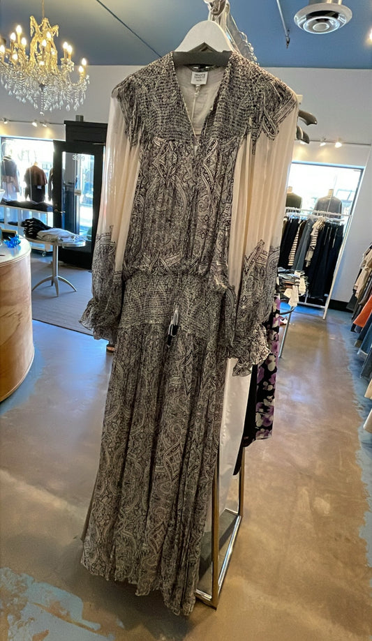 Hemant & Nandita Smocked Detail Maxi Dress, maxi dress, long sleeved dress, dress, dressy dress, women's clothing