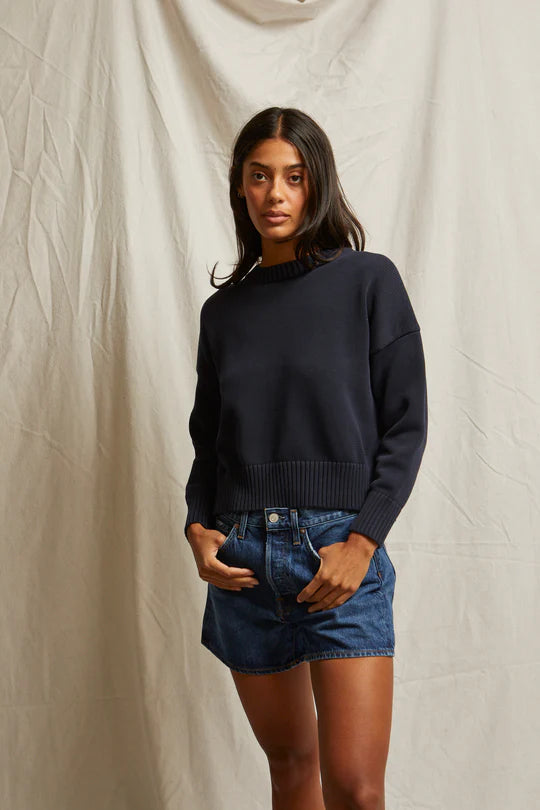 Perfect White Tee Janet cotton crewneck sweater, crewneck, sweater, cotton sweater, women's clothing
