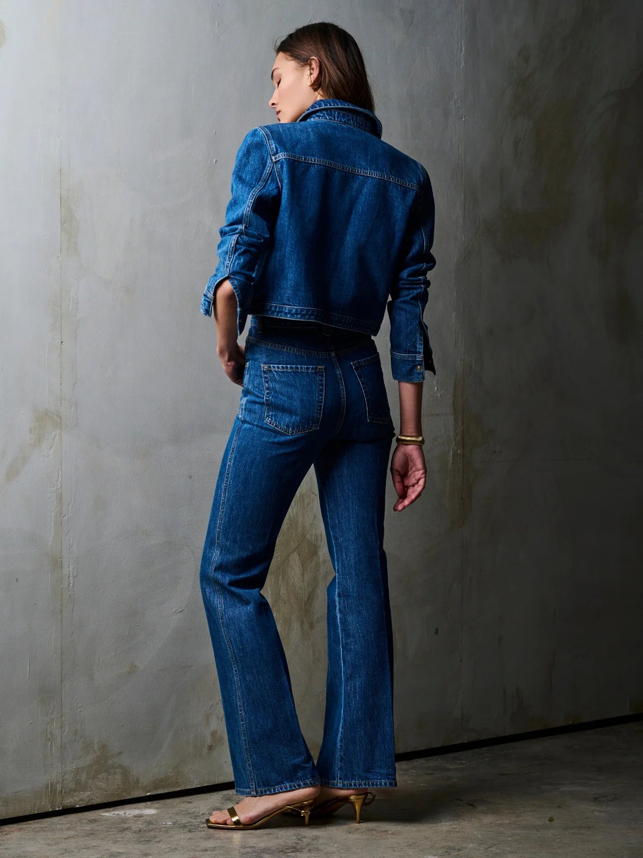 HEVRON Lucia Jacket, denim jacket, denim top, jacket, cropped top, women's clothing