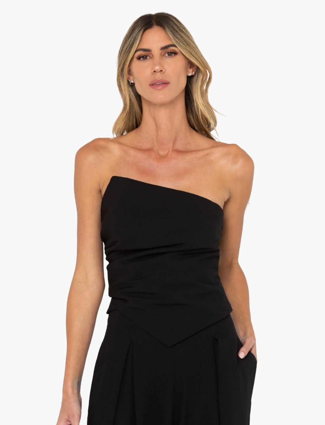 Just Bee Queen Arlo Top, black top, dressy top, tube top, dressy tube top, women's clothing