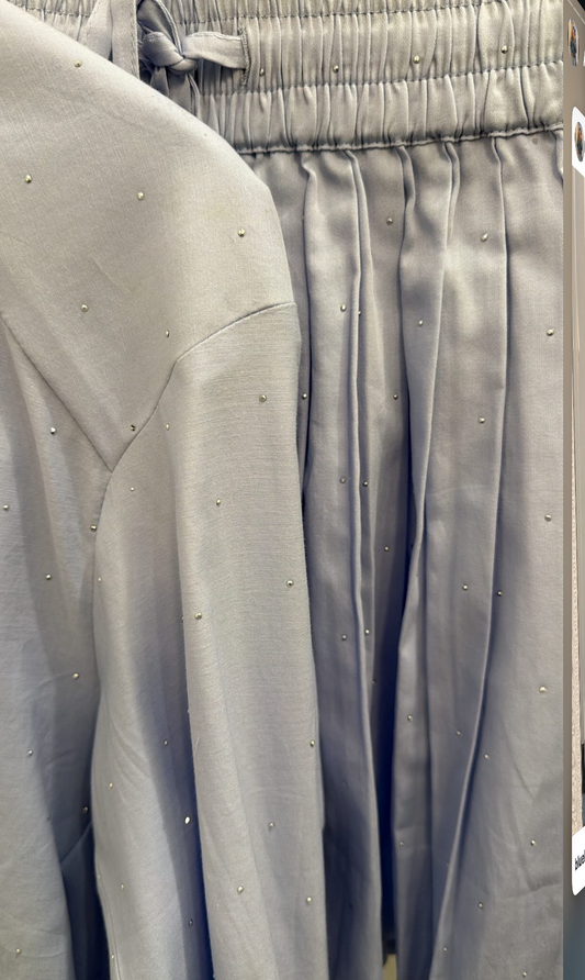 Karina Grimaldi Nola Rhinestone Shirt and skirt, women's clothing