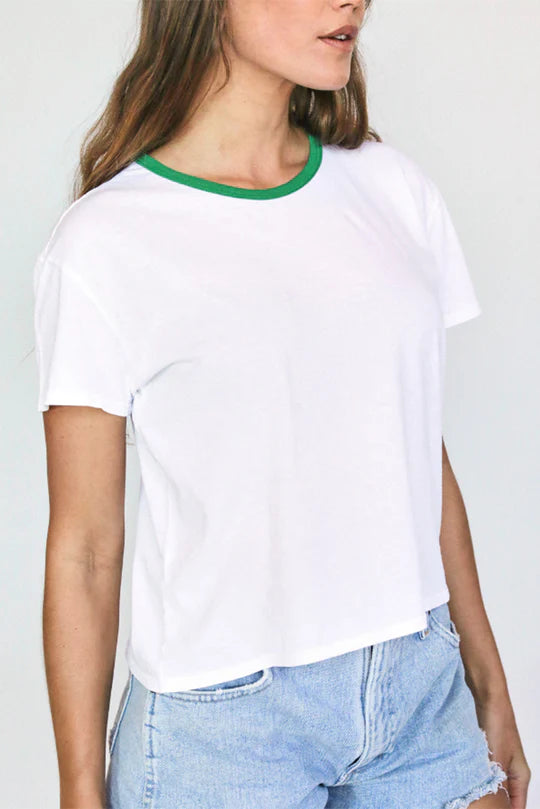 Perfect White Tee Keys Ringer Tee, crew neck tshirt, tshirt, tee shirt, 70s tee, women's clothing