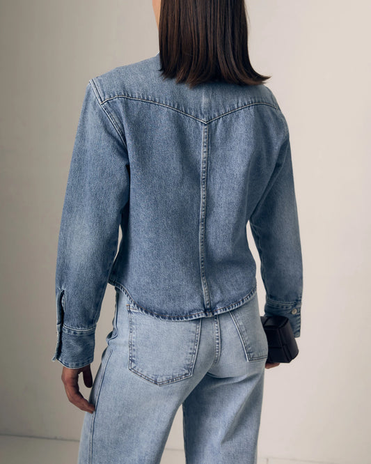 LE JEAN Martha Denim Shirt, denim shirt, jean shirt, button down shirt, women's clothing