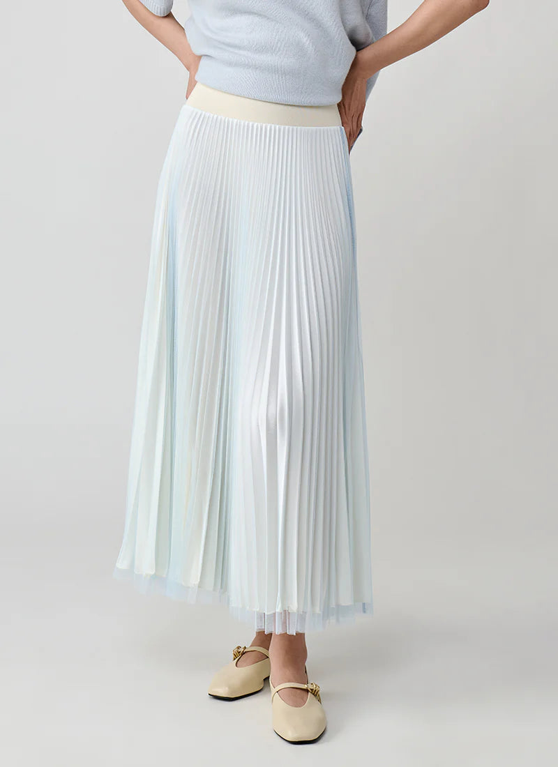 Loyd/Ford Fonteyn Skirt, Tulle Overlay skirt, pleated satin skirt, skirt, women's clothing