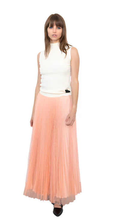 Loyd/Ford Fonteyn Skirt, Tulle Overlay skirt, pleated satin skirt, skirt, women's clothing
