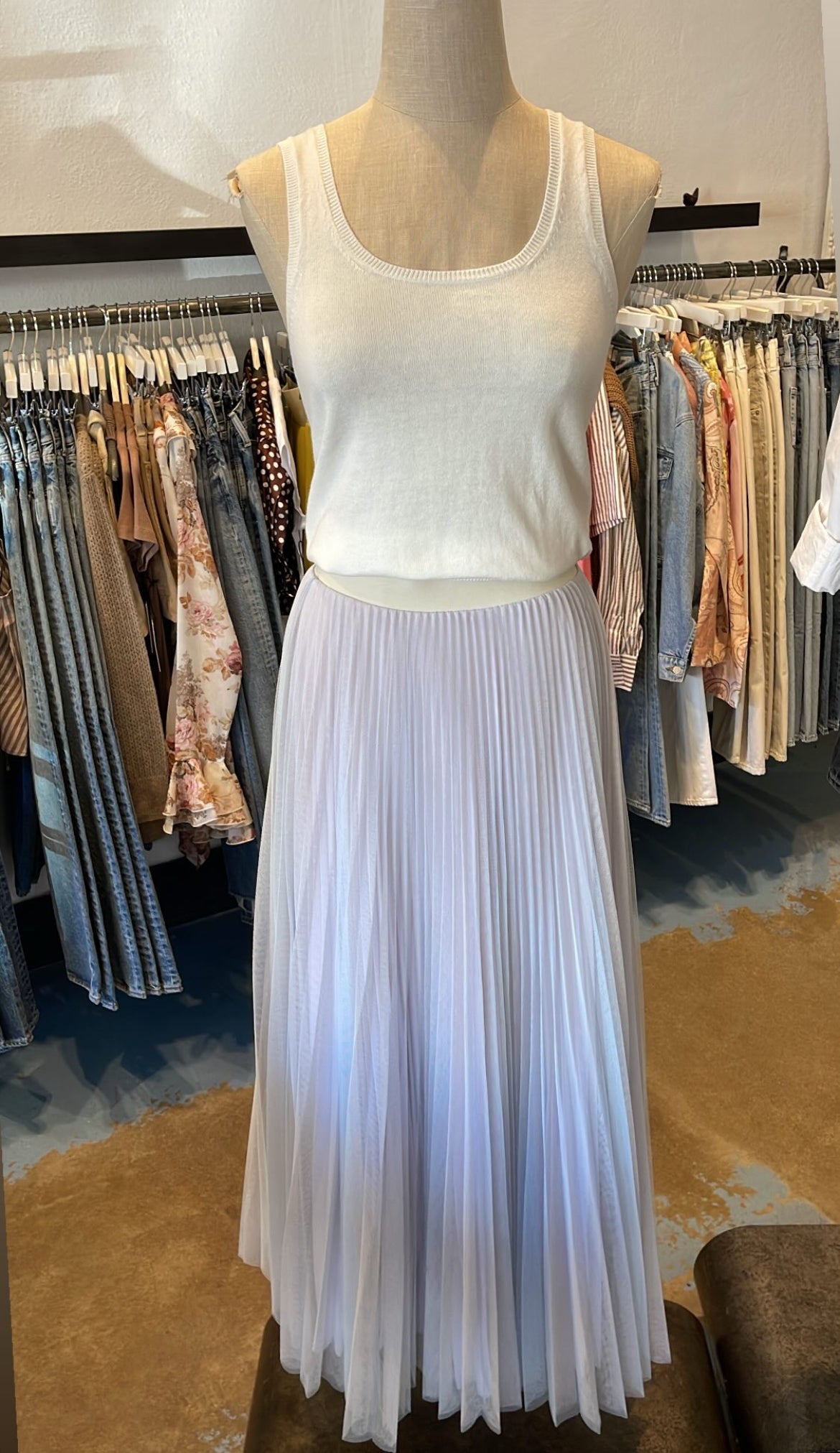 Loyd/Ford Benedetto Midi Skirt, pleated satin midi skirt, midi skirt, flowy skirt, women's clothing
