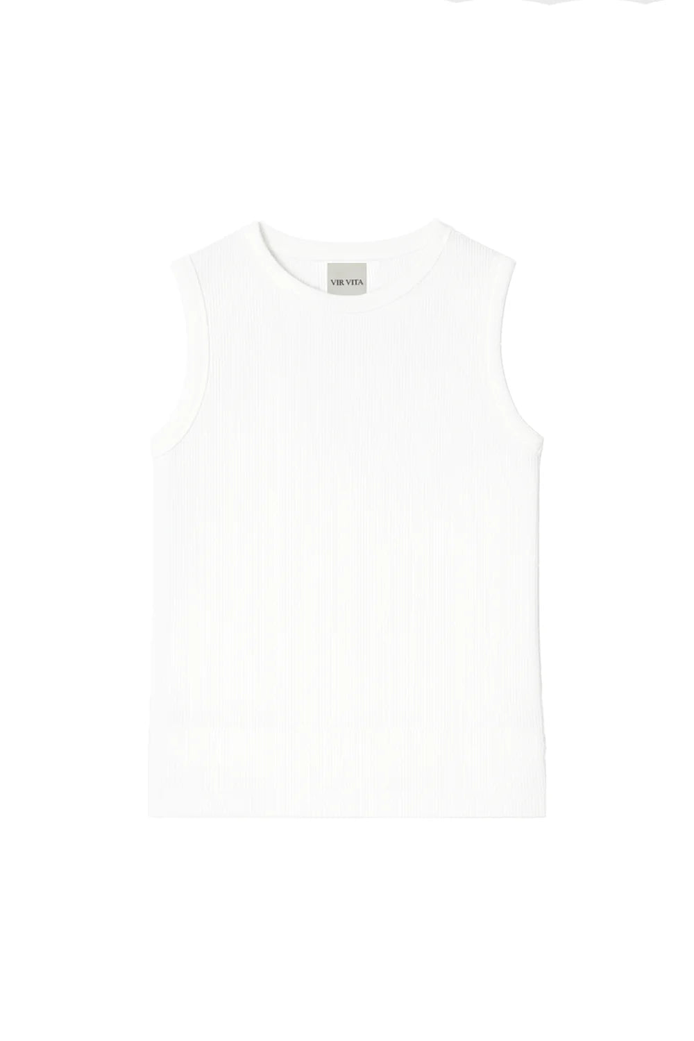 Vir Vita Mila Tank, tank top, high-neck, fitted silhouette, and ribbed texture, women's clothing