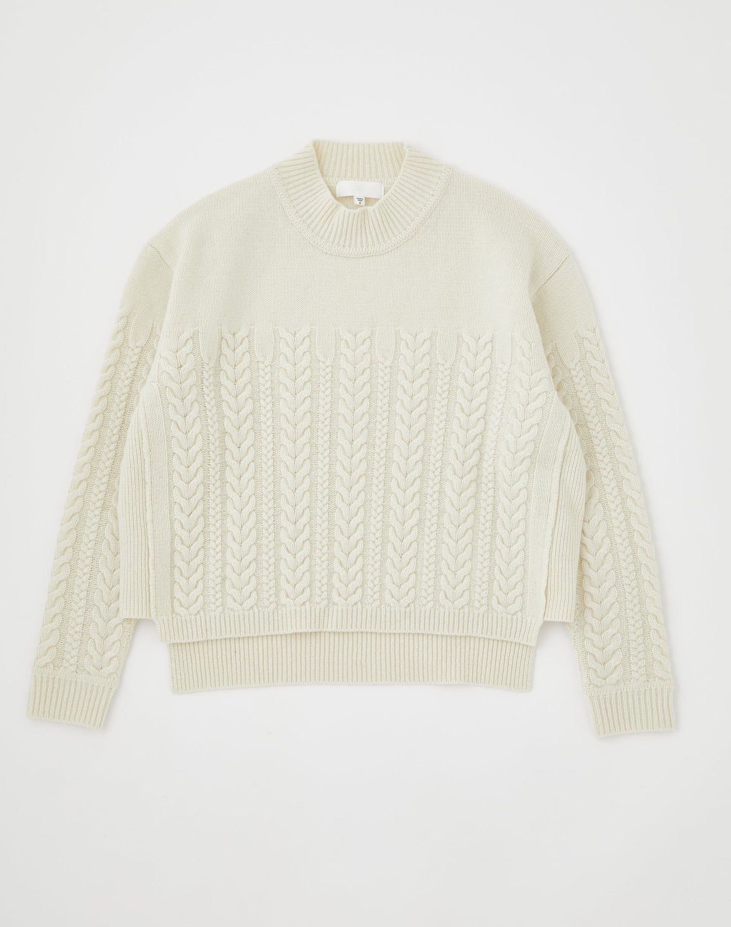 Moussy MV CABLE KNIT TOP, cable knit sweater, sweater, high neck sweater, women's clothing