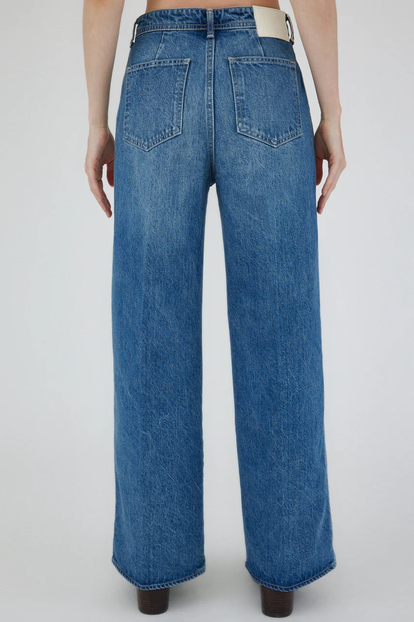 Moussy MV Cambria Centerpress Wide, side leg denim, denim jeans, wide leg jeans, cropped jeans, women's clothing