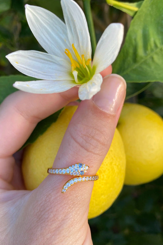 Native Gem Snake Charmer Ring, ring, snake ring, accessories, women's jewelry