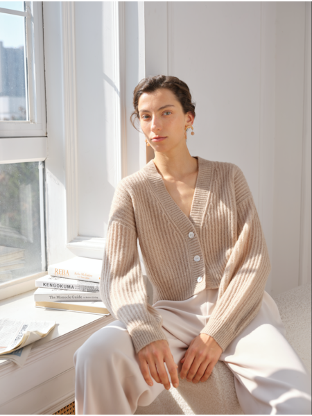 W. Cashmere Nova Fisherman Cardigan, cashmere cardigan, cardigan sweater, sweater, women's clothing