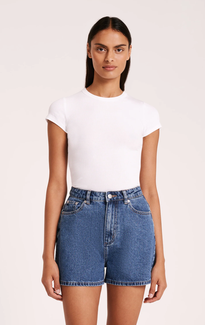 Nude Lucy Organic Rib SS Tee, t-shirt, tee shirt, ribbed shirt, short sleeved shirt, tee, women's clothing
