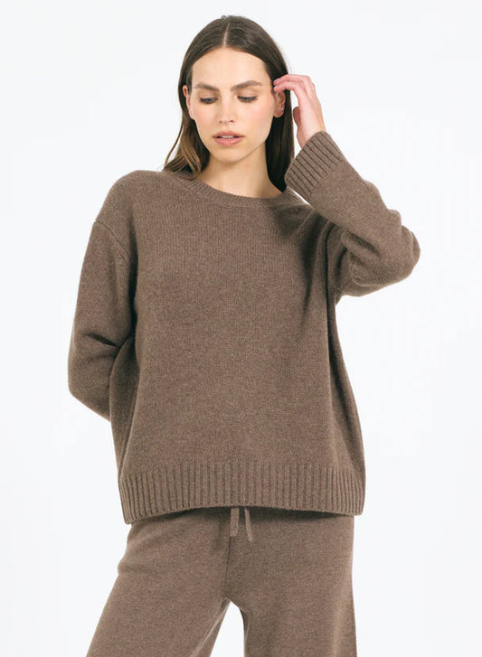 One Grey Day Aster Cashmere Pullover