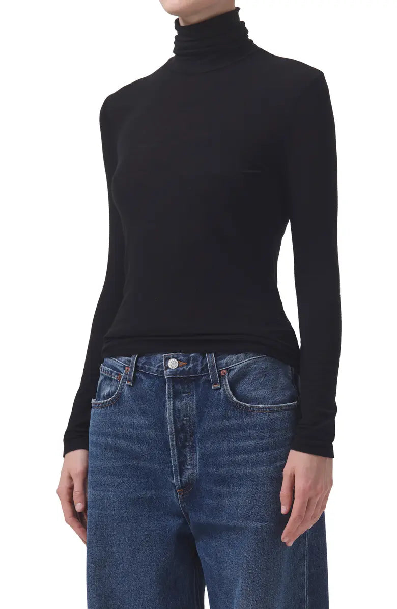AGOLDE Pascale Turtleneck, turtleneck, long sleeve shirt, women's clothing