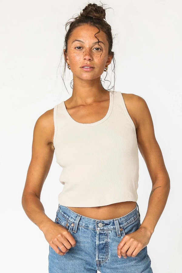 Perfect White Tee Blondie Tank, Ribbed tank top, Women's clothing, top casual, white tank top, sugar colored