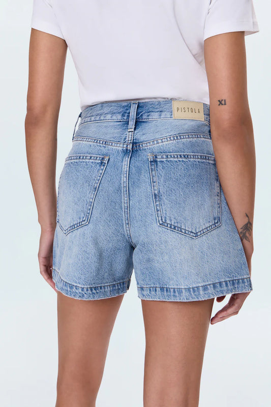 Pistola Saige Short, ultra-flattering high rise and features the perfect A-line silhouette, denim shorts, women's clothing
