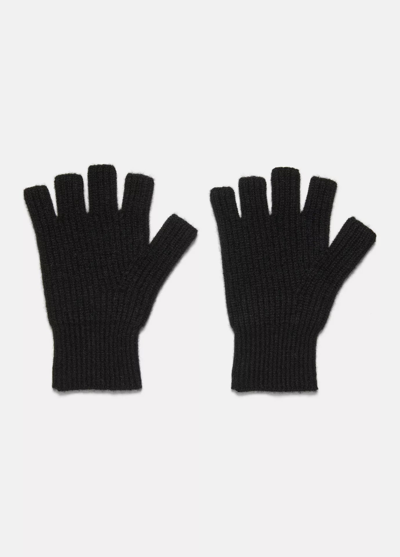 Vince Boiled Cashmere Fingerless Rib Knit Glove, Fingerless Gloves, cashmere gloves, cashmere, winter accessories, women's clothing