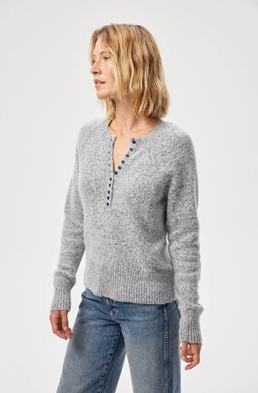 AMO Juliana Henley, henley, sweater, top, lightweight henley sweater, women's clothing