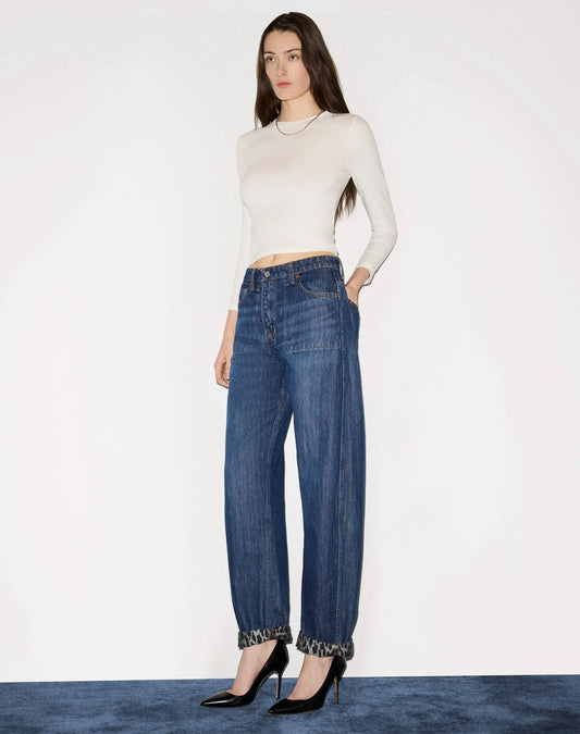 RE/DONE The Rewind Jean, denim jeans, reversible denim jeans, printed jeans, denim, women's jeans, women's clothing