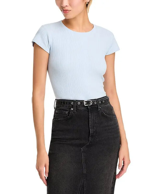 RE/DONE Varigated 60s Slim tee, ribbed tee, t-shirt, tee shirt, women's clothing