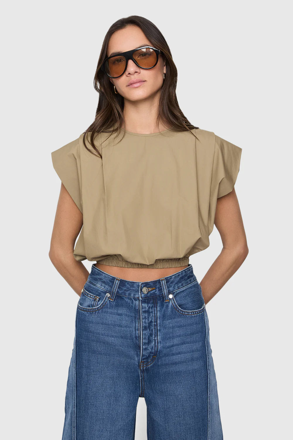 Rebecca Minkoff Holly Sleeveless Poplin Top, shirt, top, fun top, short sleeved shirt, women's clothing