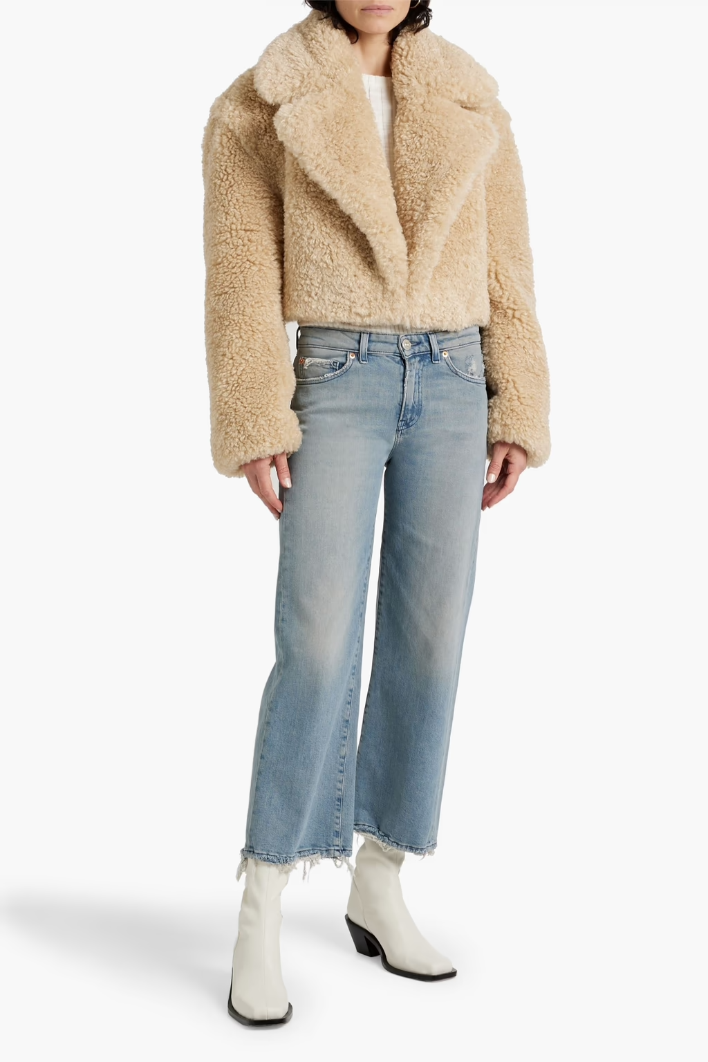 Ronny Kobo Helena Jacket, cropped jacket, faux shearling jacket, coat, women's clothing