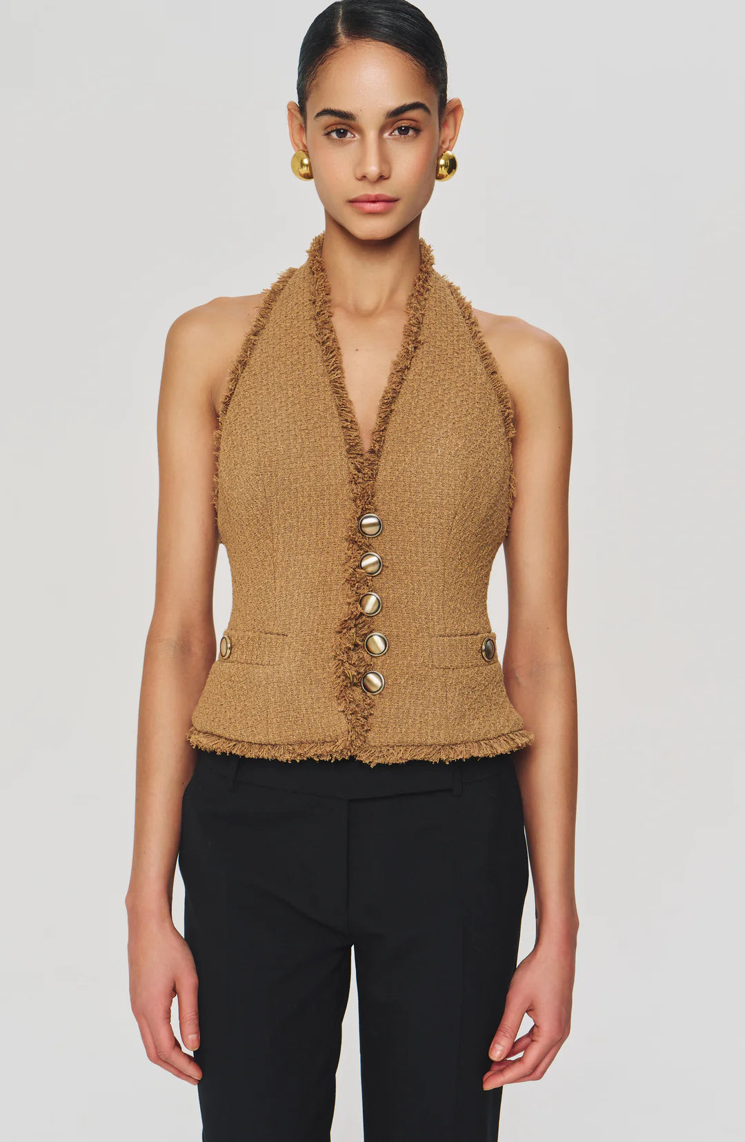 Ronny Kobo Truman Vest, vest, top, tailored vest, women's clothing